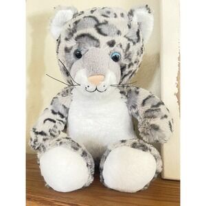 Build a Bear Workshop‎ Snow Leopard Plush Gray White Black Spots Retired 16" BAB